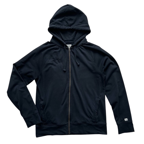 NWOT Pact Organic Cotton Zip Up Hoodie in Black Size Medium - Picture 1 of 12